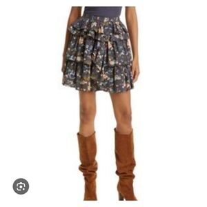 Ulla Johnson Alyssa Floral Print Mini‎ Skirt Size: S